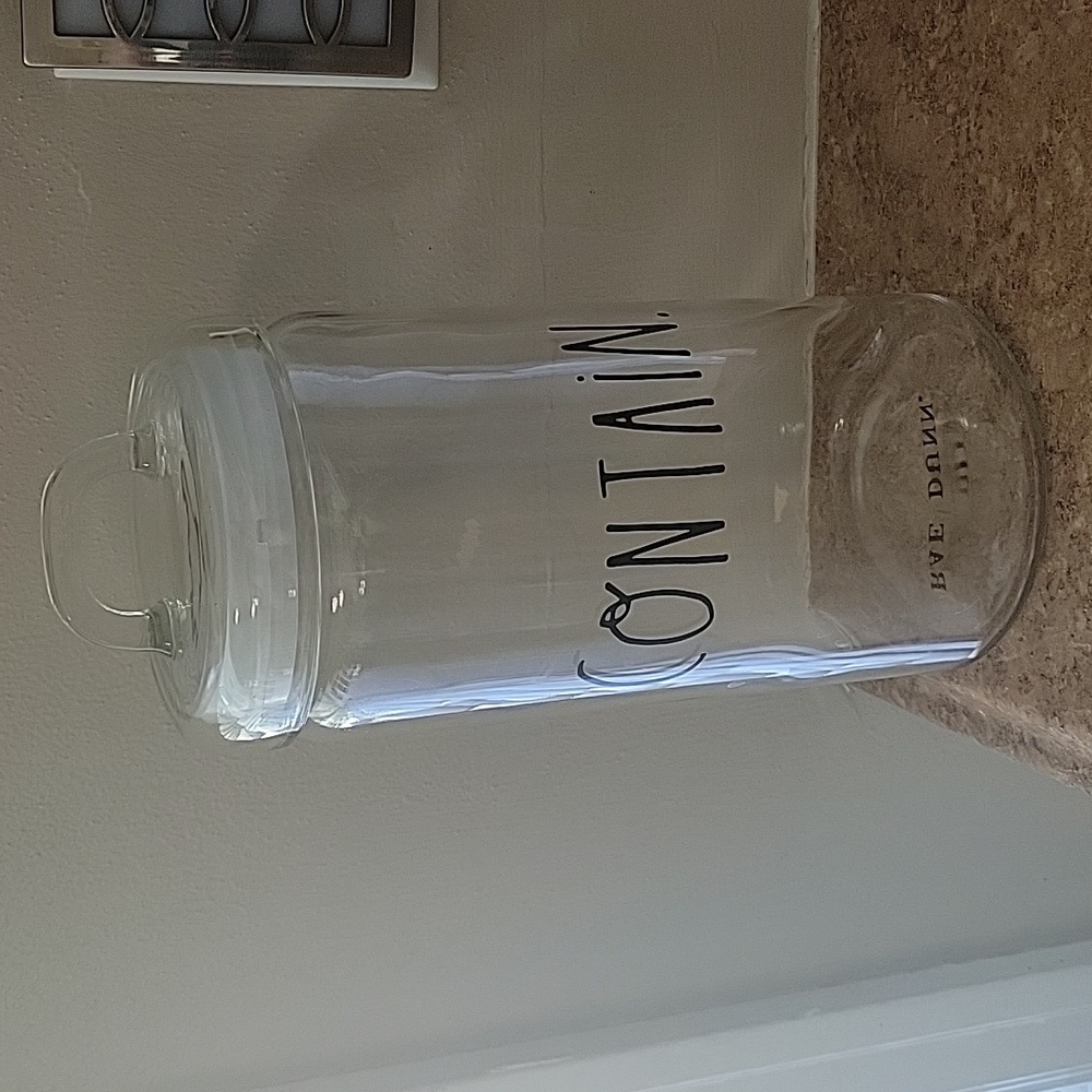 Rae Dunn glass container